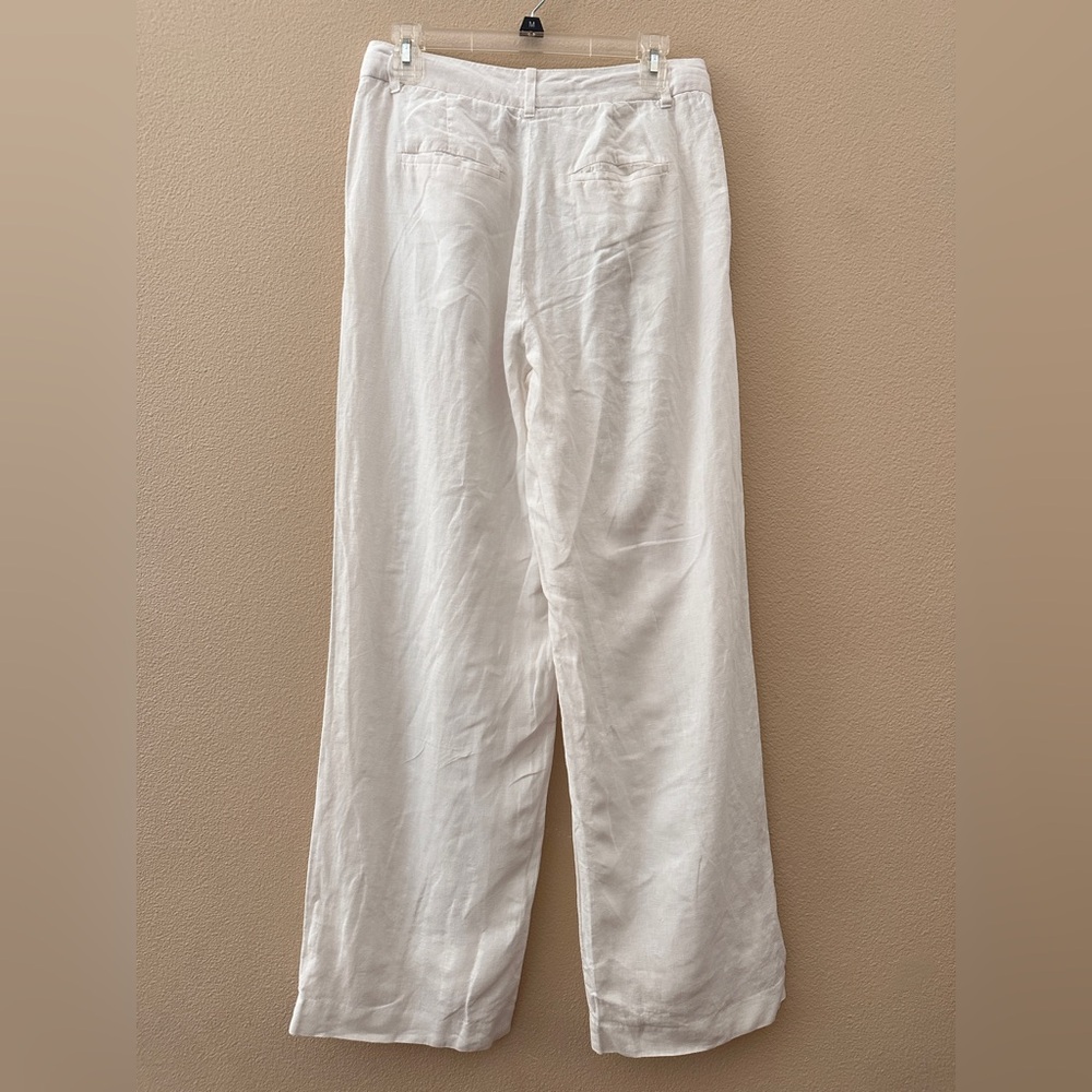 Aritzia The Effortless 100% Linen Pants/Trousers in White - Size 8 - Picture 5 of 10